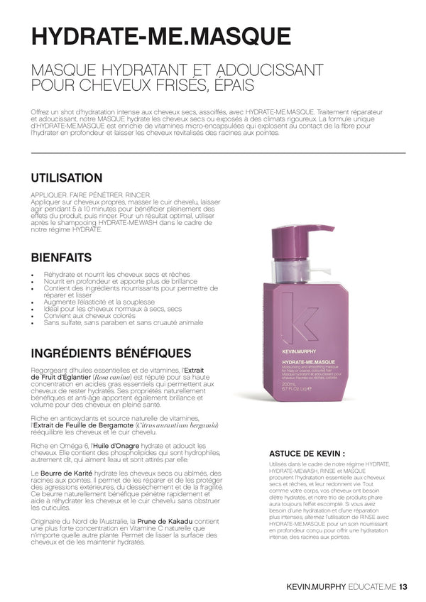 HYDRATE-ME.MASQUE kevin.murphy